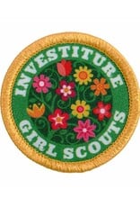 GSUSA Investiture Girl Scouts Circle w/ Flowers Fun Patch