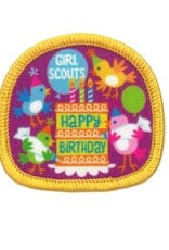 GSUSA Girl Scouts Happy Birthday w/Birds Fun Patch