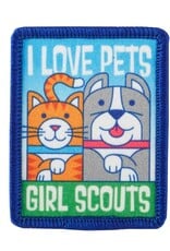 GIRL SCOUTS OF THE USA Girl Scouts I Love Pets Dog & Cat Fun Patch
