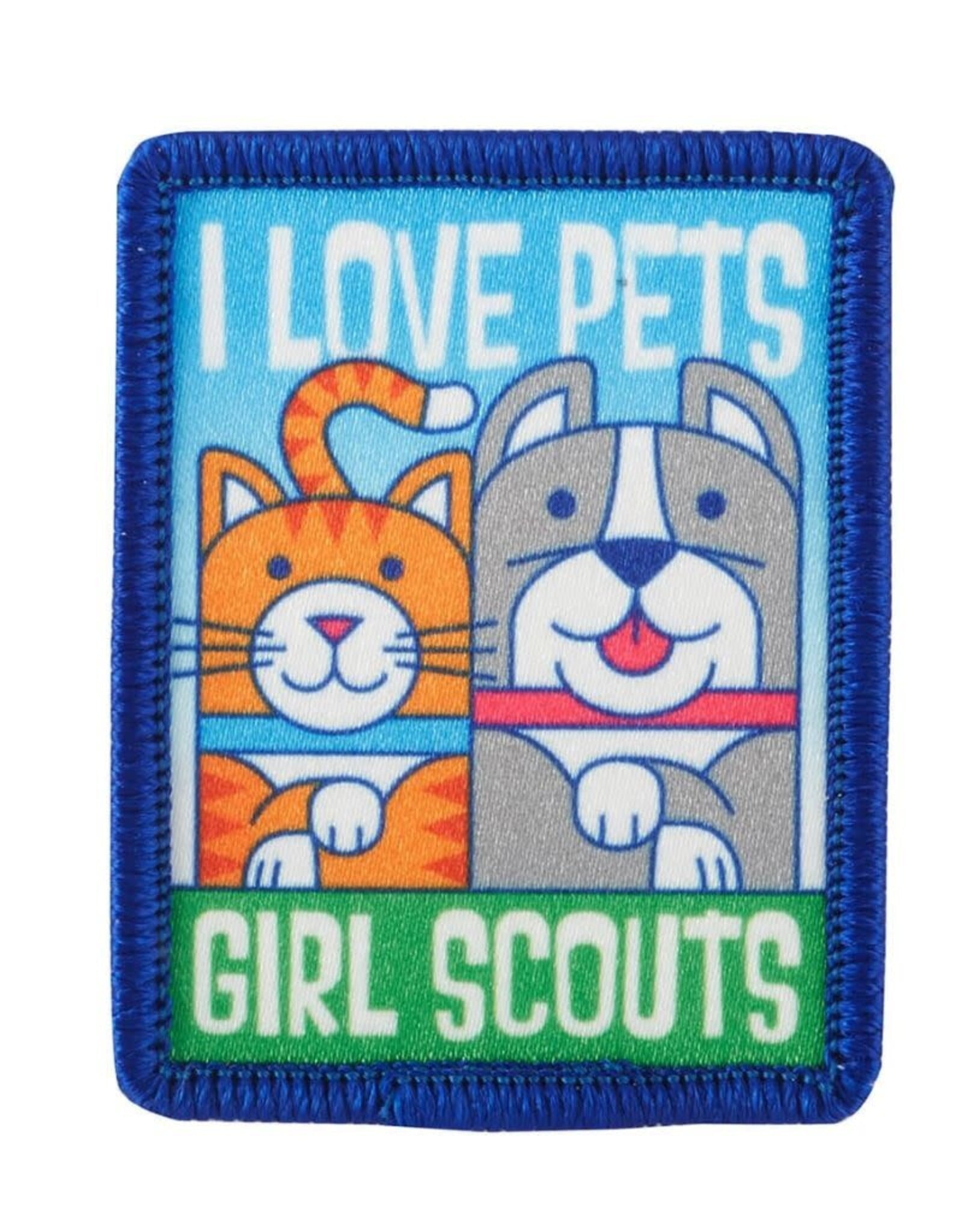 GIRL SCOUTS OF THE USA Girl Scouts I Love Pets Dog & Cat Fun Patch