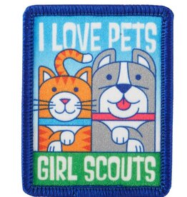 GIRL SCOUTS OF THE USA Girl Scouts I Love Pets Dog & Cat Fun Patch