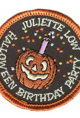 Advantage Emblem & Screen Prnt *Juliette Low Happy Birthday Party Halloween Fun Patch