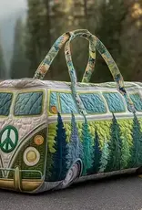 VW Volkswagen Van Bus Quilted Bag Multicolor/Evergreen