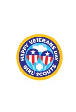 GIRL SCOUTS OF THE USA Happy Veterans Day w/Balloons Fun Patch