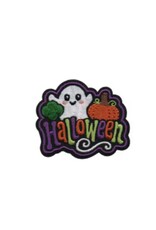 GIRL SCOUTS OF THE USA Halloween Ghost and Pumpkin Iron-on Patch