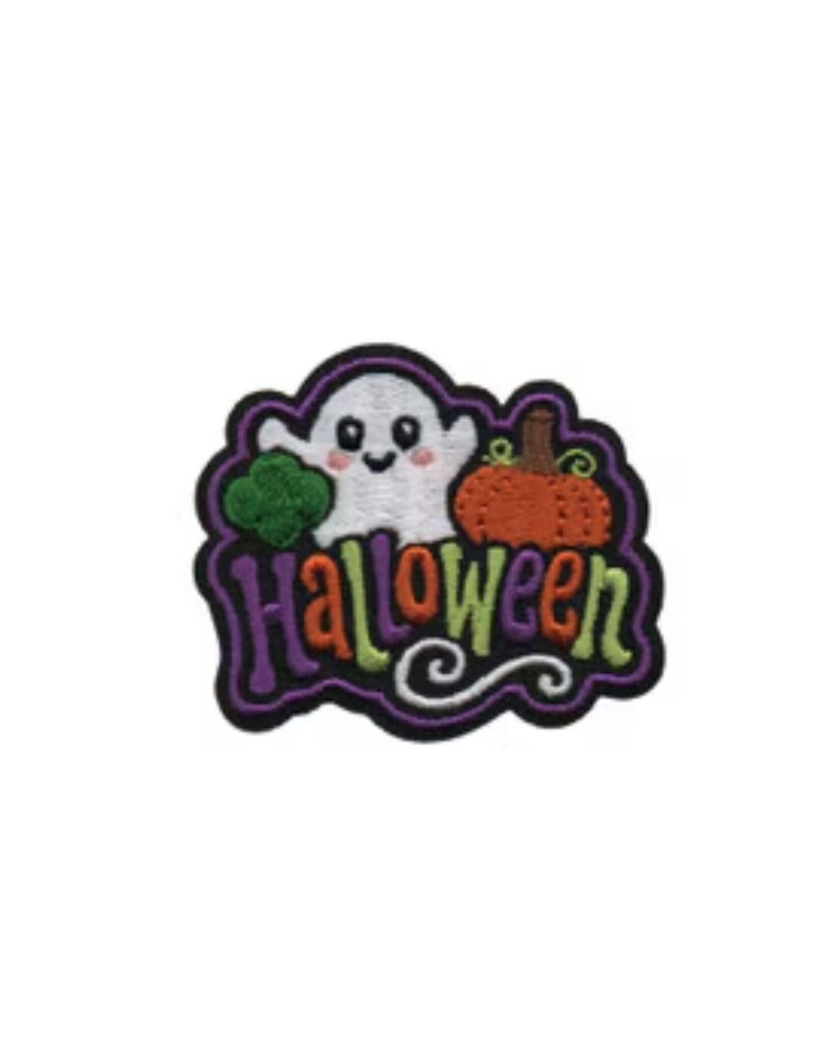 GIRL SCOUTS OF THE USA Halloween Ghost and Pumpkin Iron-on Patch