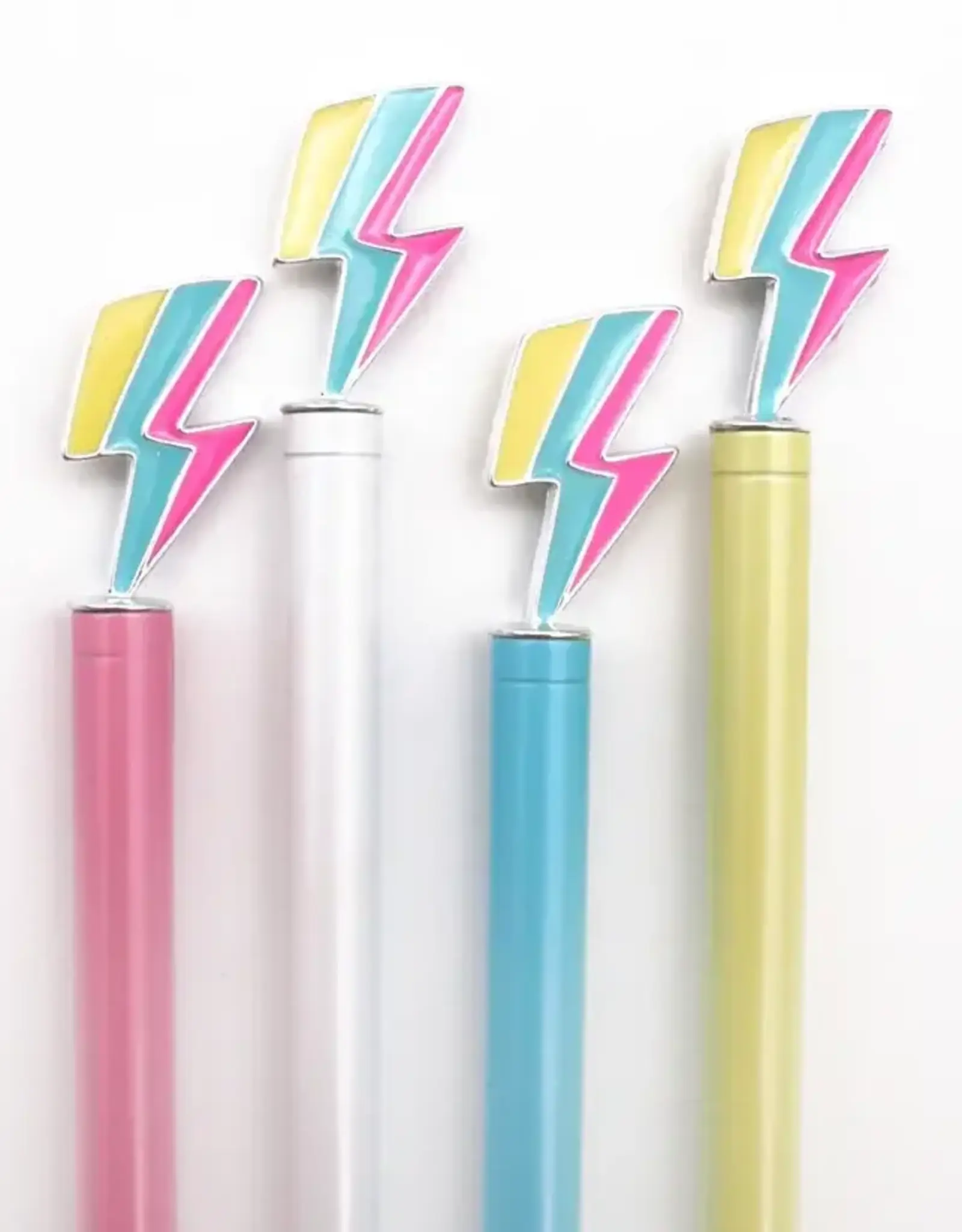Assorted Lightning Bolt Enamel Charm Pen Assorted
