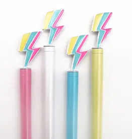 Assorted Lightning Bolt Enamel Charm Pen Assorted