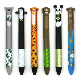 Assorted Cute Creatures Twice as Nice 2-Color Pen Assorted