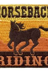 Advantage Emblem & Screen Prnt Horseback Riding Ombre Square Fun Patch