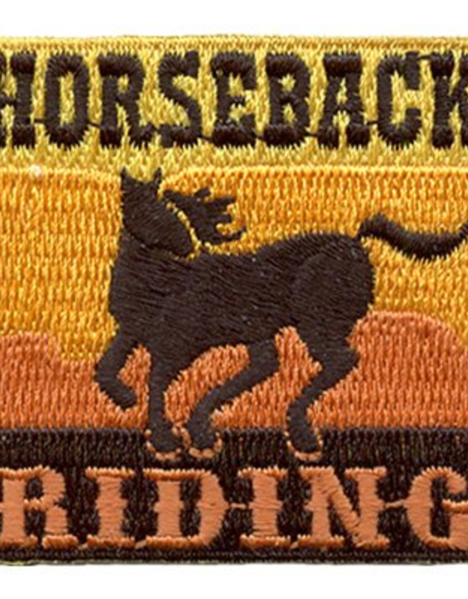 Advantage Emblem & Screen Prnt Horseback Riding Ombre Square Fun Patch