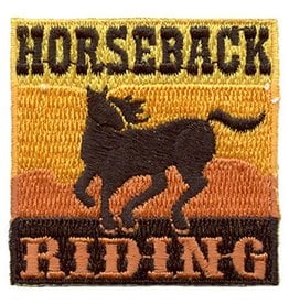 Advantage Emblem & Screen Prnt Horseback Riding Ombre Square Fun Patch
