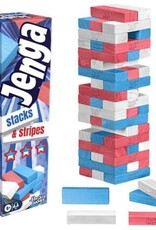 Hasbro Jenga Stacks and Stripes Party Game w/ Red White & Blue Blocks