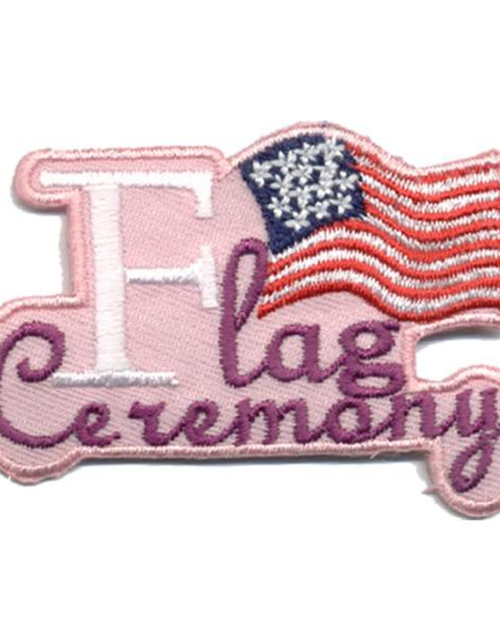 Advantage Emblem & Screen Prnt Flag Ceremony Pink Fun Patch