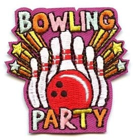Advantage Emblem & Screen Prnt *Bowling Party Fun Patch w/red ball