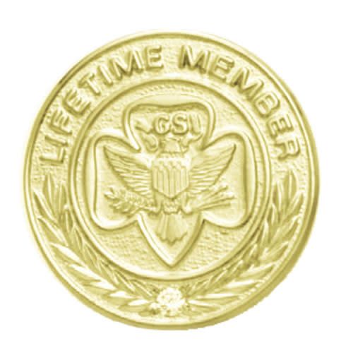 GIRL SCOUTS OF THE USA Lifetime Membership Pin Traditional Girl