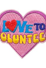 Advantage Emblem & Screen Prnt *Love to Volunteer Fun Patch