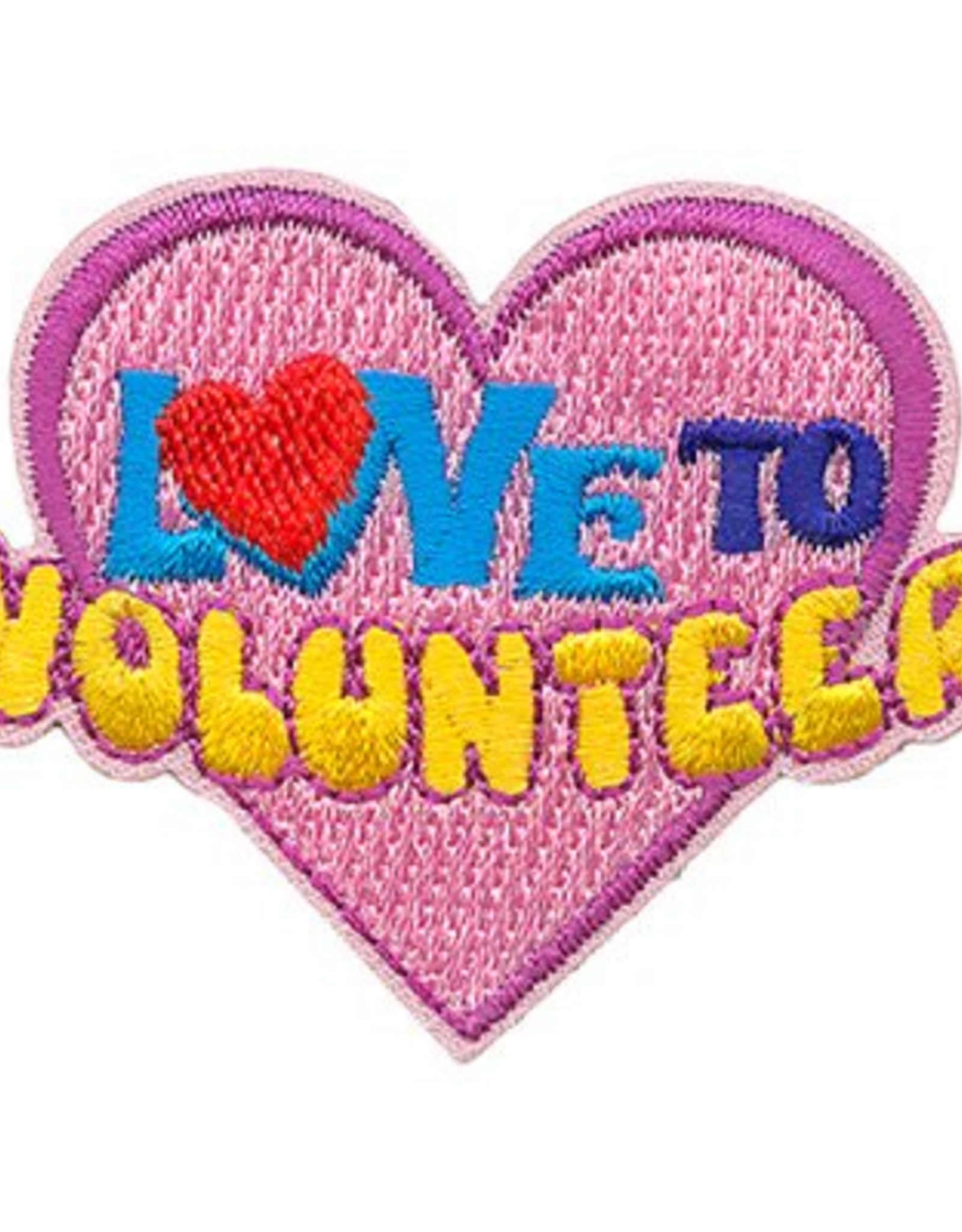 Advantage Emblem & Screen Prnt *Love to Volunteer Fun Patch