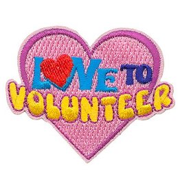 Advantage Emblem & Screen Prnt *Love to Volunteer Fun Patch