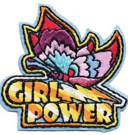 Advantage Emblem & Screen Prnt Girl Power Butterfly Fun Patch