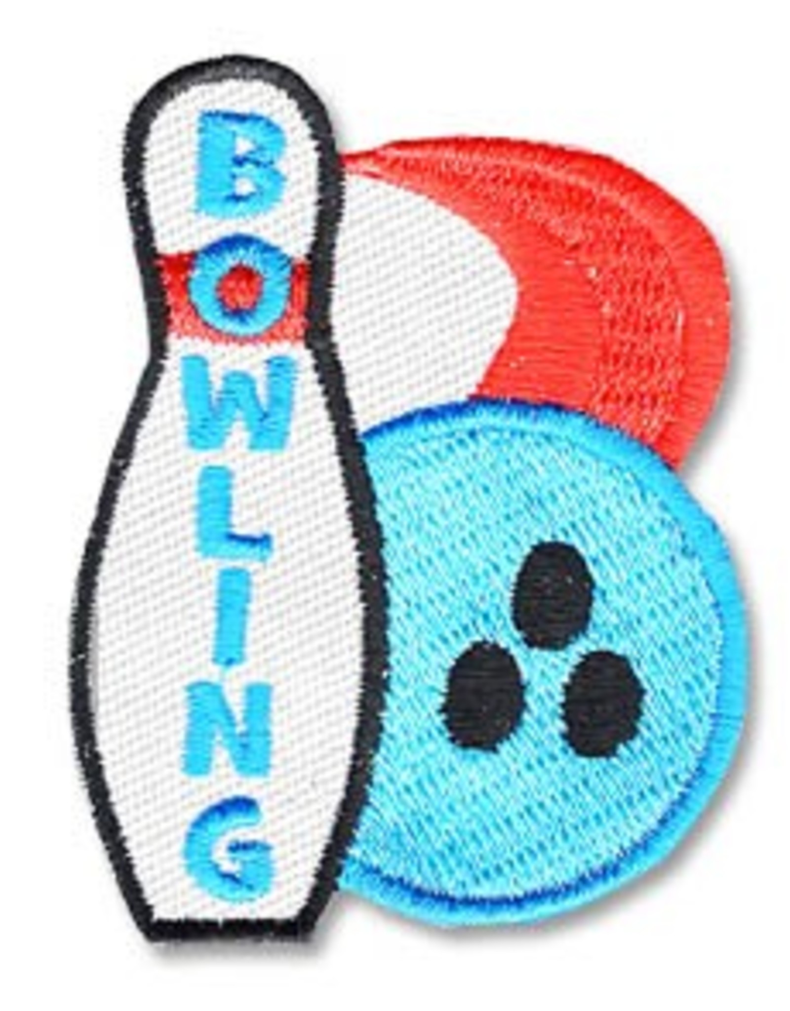 snappylogos Bowling Pin & Bowling Ball Fun Patch (5868)