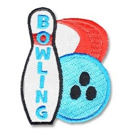 snappylogos Bowling Pin & Bowling Ball Fun Patch