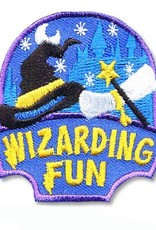 snappylogos Wizarding Fun Hat Wand Scroll Fun Patch (5544)