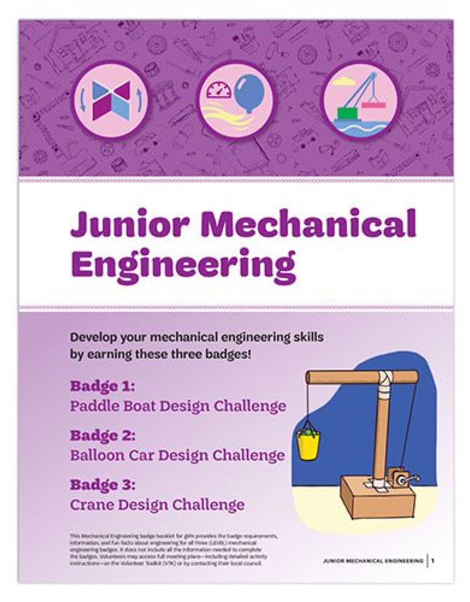 GIRL SCOUTS OF THE USA Junior Mechanical Engineering Requirements