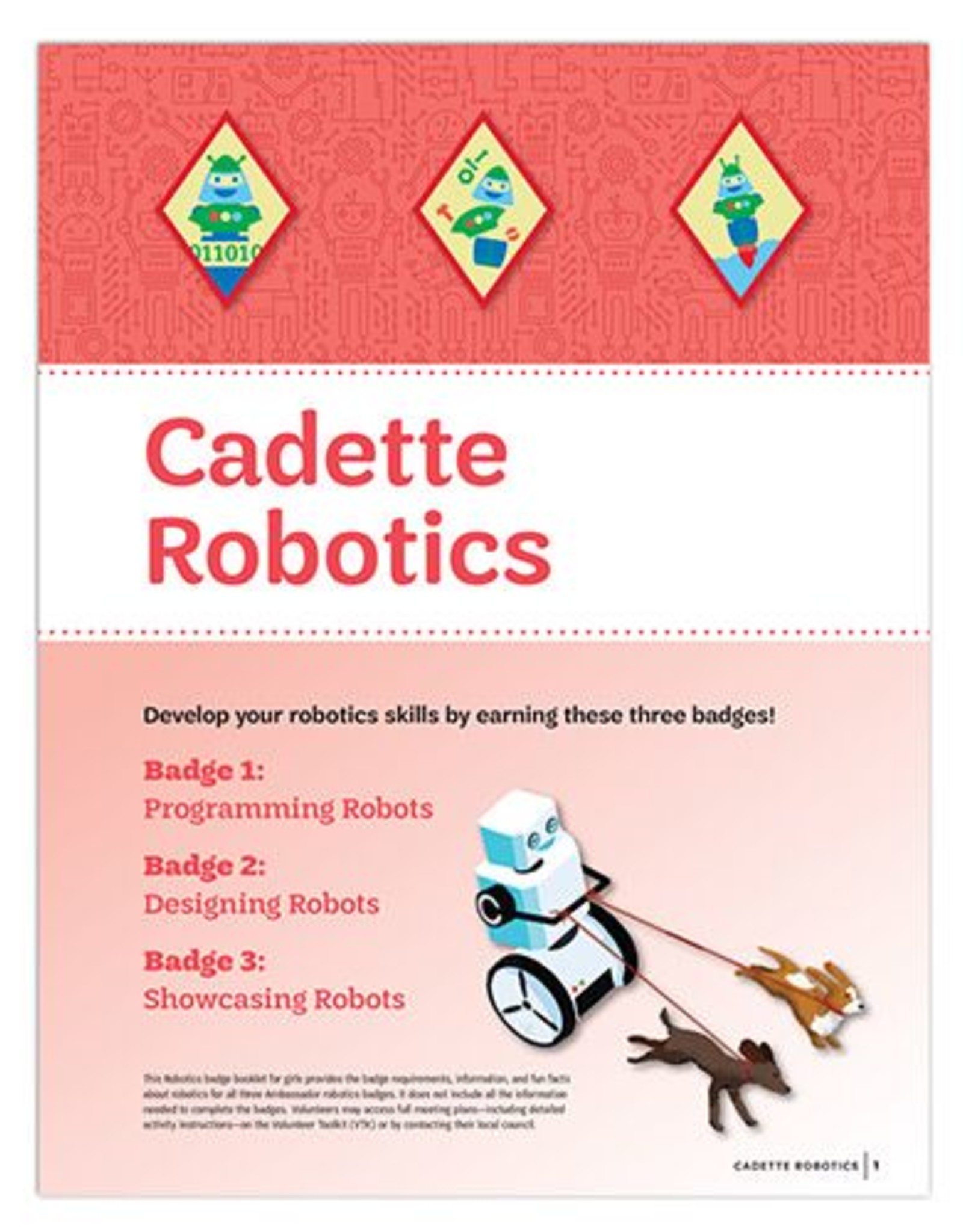 GIRL SCOUTS OF THE USA Cadette Robotics Requirements