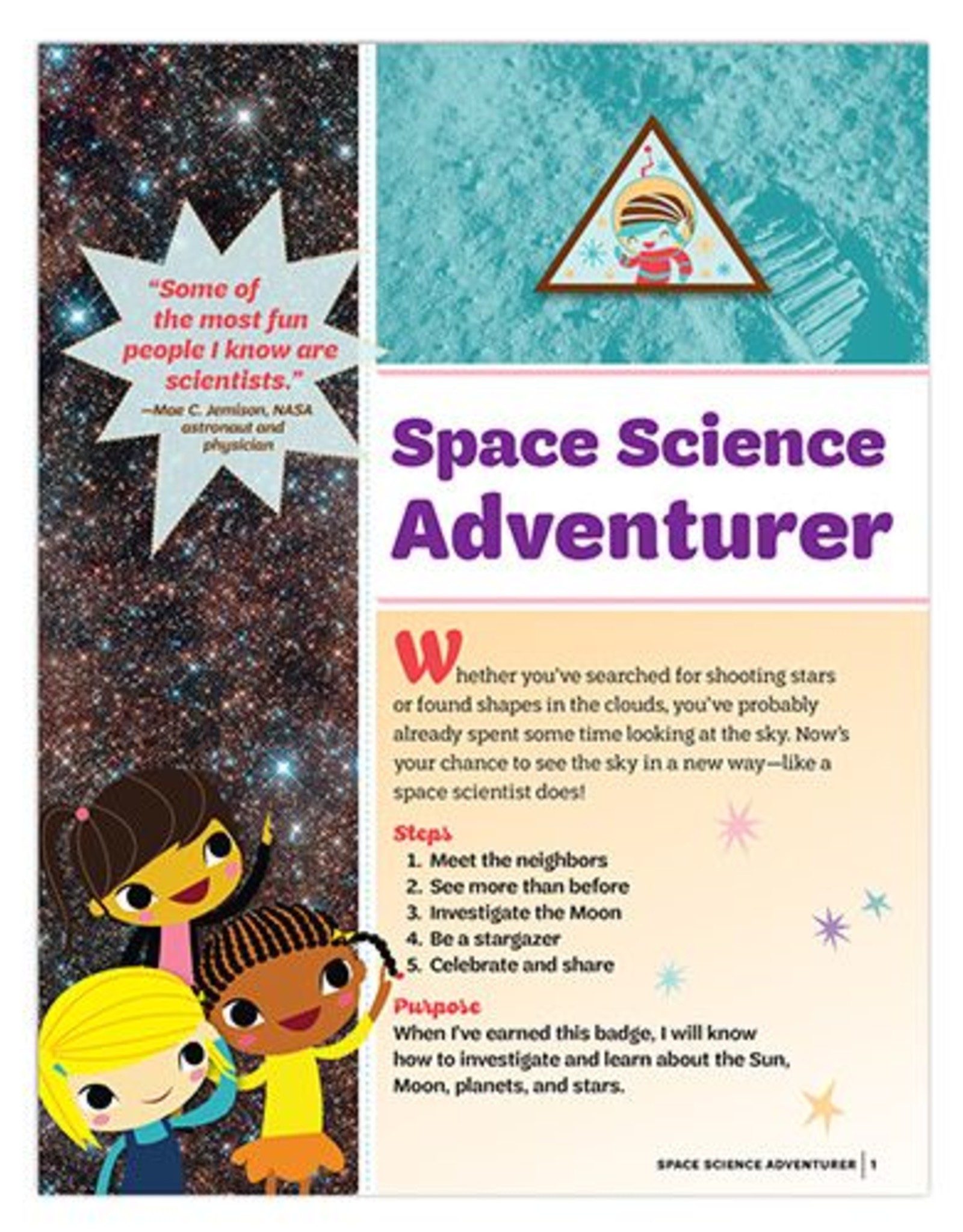 GIRL SCOUTS OF THE USA Brownie Space Science Adventurer Requirements