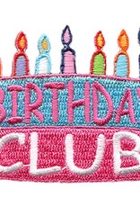 Advantage Emblem & Screen Prnt *Birthday Club Cake w/ Candles Fun Patch