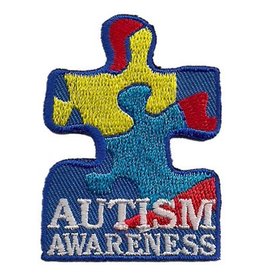 Advantage Emblem & Screen Prnt *Autism Awareness Puzzle Piece Fun Patch