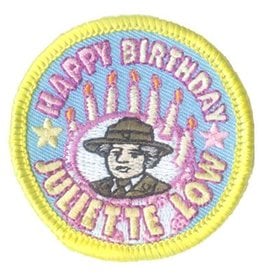 Advantage Emblem & Screen Prnt *Happy Birthday Juliette Low Fun Patch