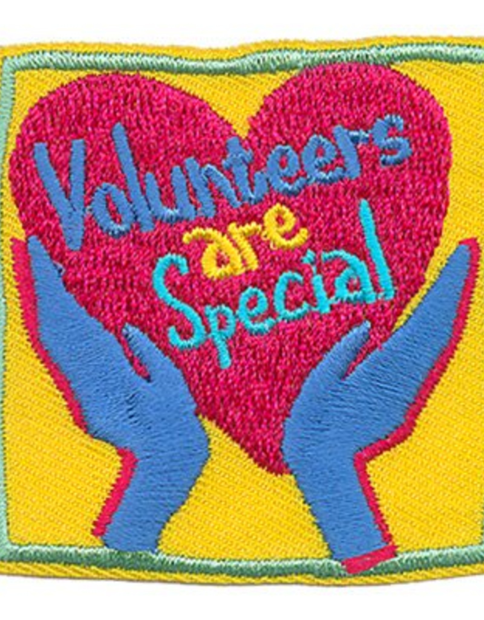 Advantage Emblem & Screen Prnt *Volunteers Are Special Heart Hands Fun Patch