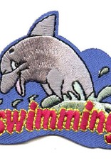 Advantage Emblem & Screen Prnt Swimming Dolphin Fun Patch