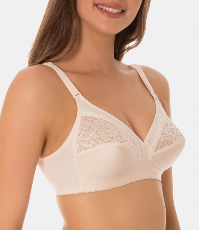 KISS OF COTTON WIRE FREE BRA UNPADDED