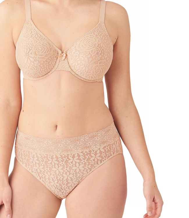 Featherline Padded Non Wired Full Coverage Minimiser Bra - Camel