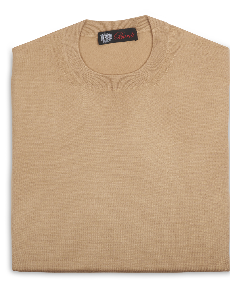 gold crew neck sweater