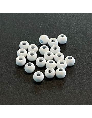 Hareline Dubbin Plummeting Tungsten Bead, Fl. White