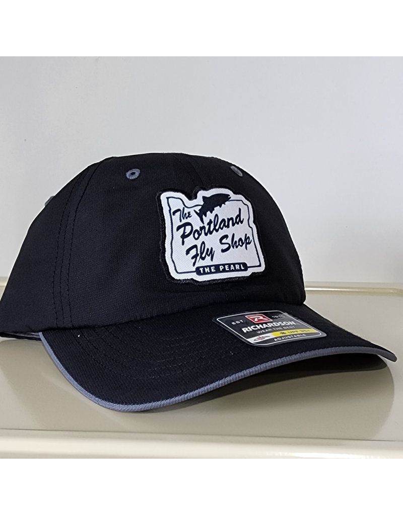 The Portland Fly Shop Portland Fly Shop UPF Hat, Stag Logo, Black/Charcoal