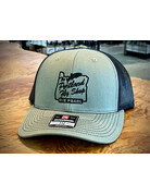 The Portland Fly Shop Portland Fly Shop Trucker Hat, Stag Logo, Loden/Black