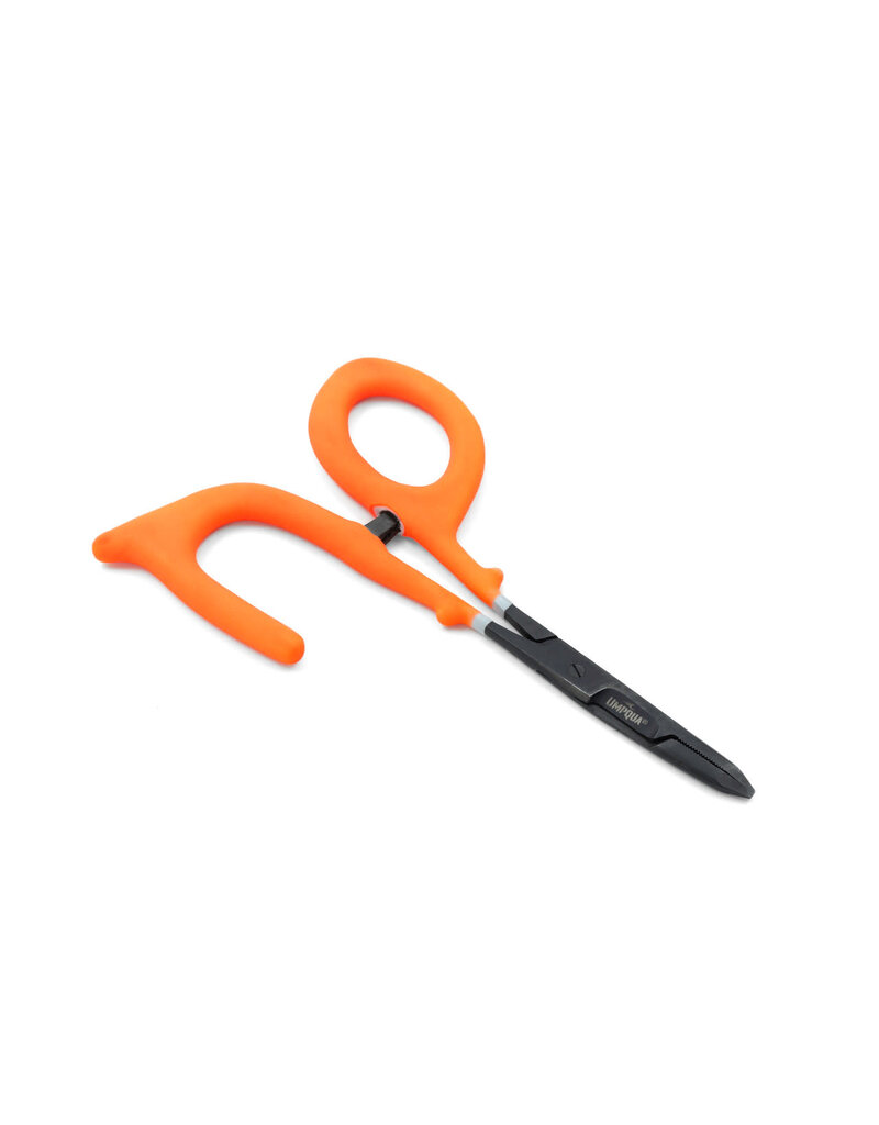 Umpqua River Grip 6" Scissor Forceps Hot Orange
