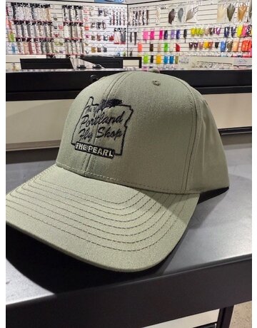 Portland Fly Shop Solid 6 Panel, Stag Logo, Loden/Black