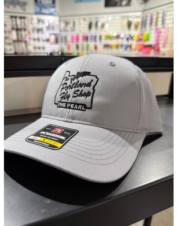 Portland Fly Shop UPF 35, Stag Logo, Solid Grey