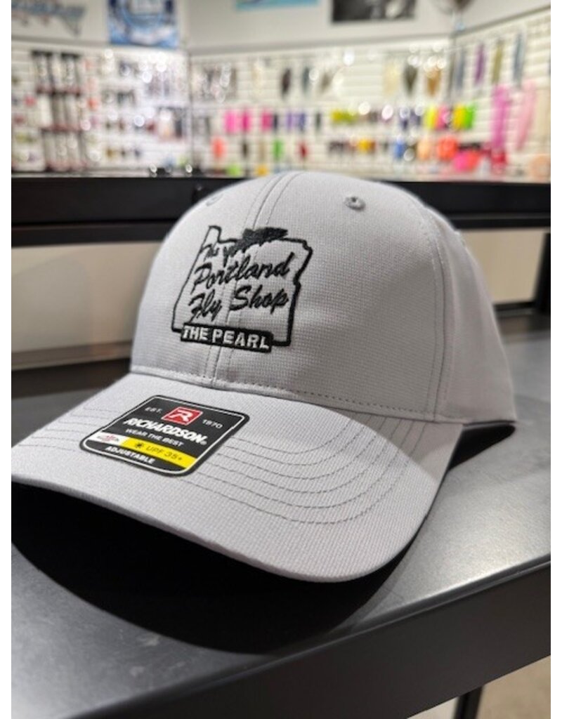 Portland Fly Shop UPF 35, Stag Logo, Solid Grey