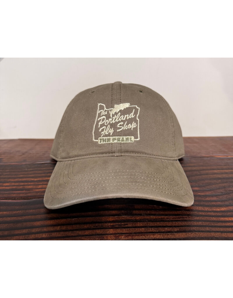 Portland Fly Shop Stag Logo Olive
