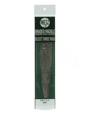 Metz Graded Hackle Select Tree Pack 12,14,16