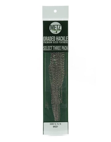 Metz Graded Hackle Select Tree Pack 12,14,16