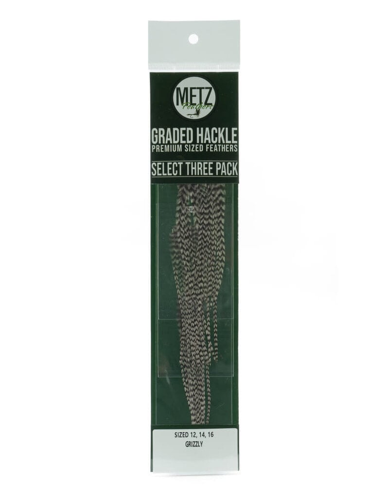 Metz Graded Hackle Select Tree Pack 12,14,16