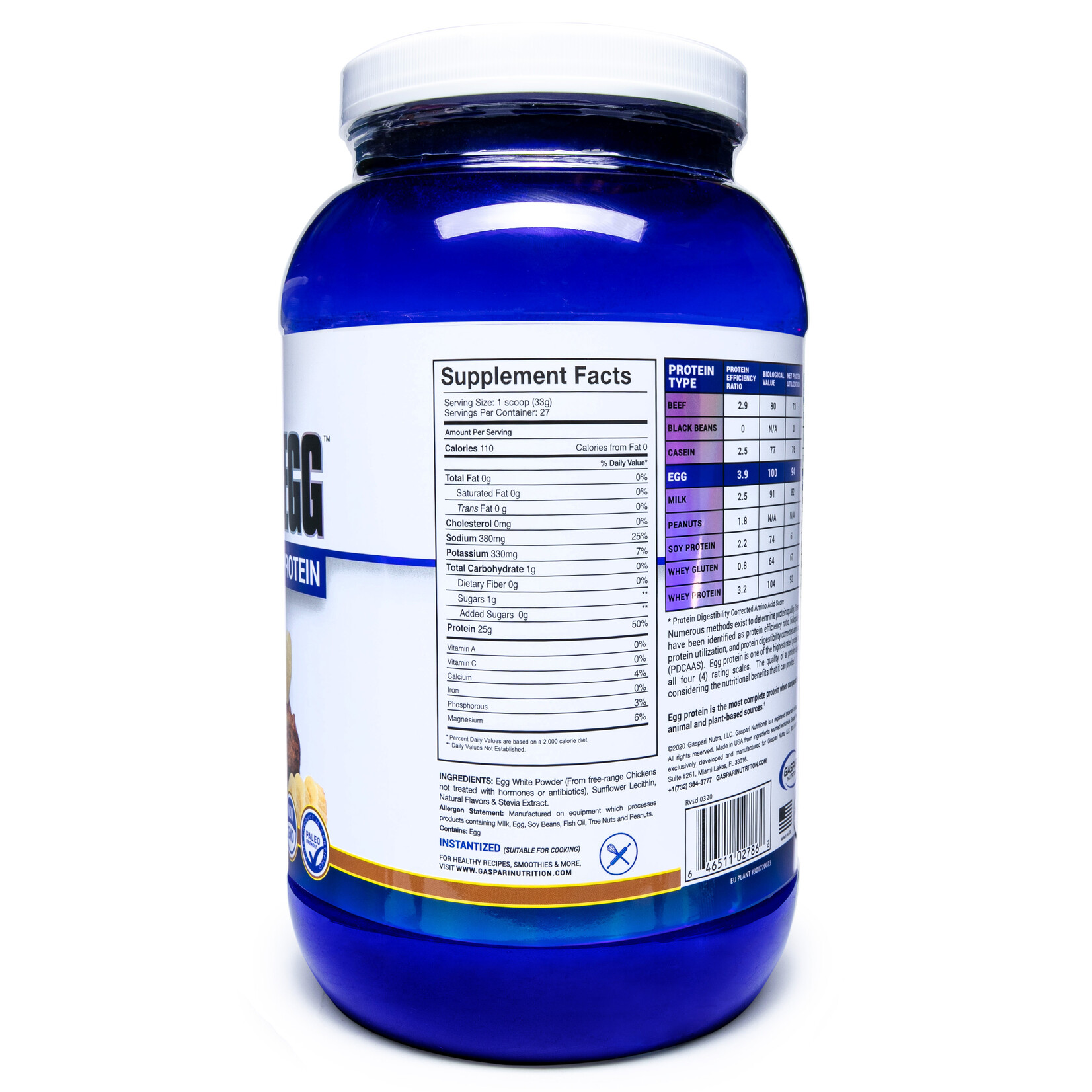 Gaspari Nutrition Proven Egg - 100% Egg White Protein